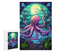 Puzzle per Adolescenti 1000 PCS Octopus Magic The Sea Puzzle Giocattoli Antistress Taglio Di Precisione Interazione Tra Genitori E Figli 1000 PCS