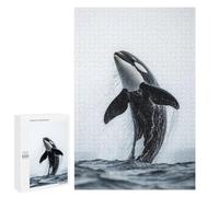 Puzzle Per Adolescenti 1000 PCS Orca Whale Jump Out Water Puzzle Per Adulti Giochi Rilassanti Ma Divertenti E Umoristici Sfida Da Completare 1000 PCS