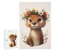 Puzzle Per Adolescenti 1000 PCS Otter Flower Puzzle Per Adolescenti Giocattoli Antistress Assemblaggio Di Modelli Regali Unici Per Compleanno E Natale 1000 PCS