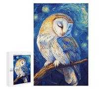 Puzzle Per Adolescenti 1000 PCS Owl in Starry Night Puzzle Per Adulti Giochi Rilassanti Assemblaggio Di Modelli Interazione Genitore-figlio 1000 PCS