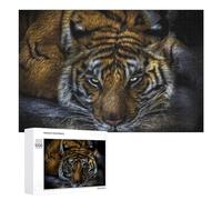 Puzzle Per Adolescenti 1000 PCS Painted Tiger Portrait Puzzle Per Adulti Gioco Rompicapo Difficile Difficile Unico Compleanno E Regali 1000 PCS