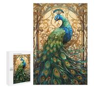 Puzzle Per Adolescenti 1000 PCS Peecock Stained Glass Puzzle Per Adulti Giochi Rilassanti Gara Di Velocità Manuale Sfida Da Completare 1000 PCS