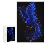 Puzzle Per Adolescenti 1000 PCS Phoenix Bird Blue Puzzle Per Adulti Gioco Rompicapo Assemblaggio Di Modelli Interazione Genitore-figlio 1000 PCS