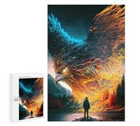 Puzzle Per Adolescenti 1000 PCS Phoenix Rising A Man Faces The Giant Bird Puzzle Divertenti Da Assemblare, Modelli, Regali Unici Per Compleanno E Natale 1000 PCS