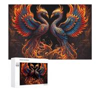 Puzzle Per Adolescenti 1000 PCS Phoenixes in Flames A Mythical Dance of Fire And Light Puzzle Per Adolescenti Giocattoli Antistress Assemblaggio Di Modelli Regali Unici Per Compleanno E Natale 1000 P