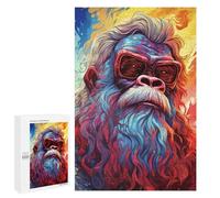 Puzzle Per Adolescenti 1000 PCS Puzzle Colorful Monkey Portrait -3 Puzzle Per Adulti Giocattoli Antistress Sfida Difficile Regali Unici Per Compleanno 1000 PCS