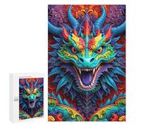 Puzzle Per Adolescenti 1000 PCS Puzzle Ode to The Vibrant Dragon Puzzle Per Adulti Gioco Per Famiglie Un'opera D'arte Per Compleanno, Natale 1000 PCS