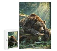 Puzzle Per Adolescenti 1000 PCS Puzzle Peaceful Bear On Mossy Car Puzzle Per Adulti Giocattoli Antistress Sfida Difficile Regali Unici Per Compleanno 1000 PCS