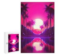 Puzzle Per Adolescenti 1000 PCS Puzzle Serene Synthwave Paradise Puzzle Per Adulti Gioco Per Famiglie Un'opera D'arte Per Compleanno, Natale 1000 PCS