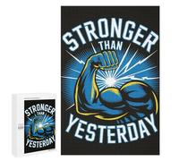 Puzzle Per Adolescenti 1000 PCS Puzzle Stronger Than Yesterday Arm Graphic Puzzle Per Adulti Giocattoli Antistress Sfida Difficile Regali Unici Per Compleanno 1000 PCS