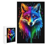 Puzzle Per Adolescenti 1000 PCS Rainbow Fox Pop Art Fox Co Puzzle Per Adulti Giochi Rilassanti Per Divertimento in Famiglia Regali Di Natale E Compleanno 1000 PCS