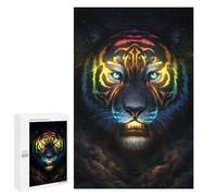 Puzzle Per Adolescenti 1000 PCS Rainbow Tiger Portrait Puzzle Giocattolo Decorazione Da Parete Decorazione Per La Casa Regali Unici Di Compleanno E Natale 1000 PCS