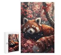 Puzzle Per Adolescenti 1000 PCS Red Panda Sleeping Sakura Puzzle Per Adulti Gioco Rompicapo Difficile Difficile Unico Compleanno E Regali 1000 PCS