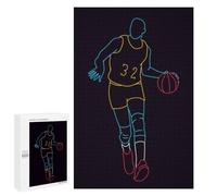Puzzle Per Adolescenti 1000 PCS Retro Basketball Player Puzzle Divertenti Da Assemblare, Modelli, Regali Unici Per Compleanno E Natale 1000 PCS