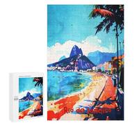 Puzzle Per Adolescenti 1000 PCS Rio De Janeiro Art Puzzle Per Adulti Gioco Rompicapo Difficile Difficile Unico Compleanno E Regali 1000 PCS