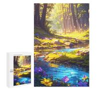 Puzzle Per Adolescenti 1000 PCS River of Flowers Puzzle Per Adulti Gioco Rompicapo Difficile Difficile Unico Compleanno E Regali 1000 PCS