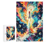 Puzzle Per Adolescenti 1000 PCS Rocket Space Puzzle Per Adulti Giocattolo Decorazione Da Parete Vacanza A Casa Passatempo Riduzione Dello Stress Regali 1000 PCS