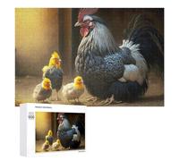 Puzzle Per Adolescenti 1000 PCS Rooster Family Farm Scene-2 Puzzle, Gioco Rompicapo, Regalo Di Compleanno, Attività Divertenti Da Fare A Casa, 1000 PCS