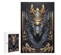Puzzle Per Adolescenti 1000 PCS Royal Crown Wolf Art Deco Puzzle Per Adolescenti Giocattoli Antistress Assemblaggio Di Modelli Regali Unici Per Compleanno E Natale 1000 PCS