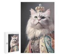 Puzzle Per Adolescenti 1000 PCS Royal Persian Cat Art Print Puzzle Per Adolescenti Sfida Difficile Allena La Tua Mente E Le Tue Mani Rompicapo Giochi Per Famiglie 1000 PCS