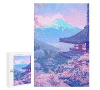 Puzzle Per Adolescenti 1000 PCS Sakura Japan Painting Puzzle Per Adulti Giochi Rilassanti Sfida Difficile Attività Divertenti A Casa 1000 PCS