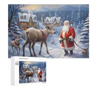 Puzzle Per Adolescenti 1000 PCS Santa's Winter Wonderland Puzzle Per Adulti Giocattolo Decorazione Da Parete Taglio Di Precisione Gioco Stimolante Regali 1000 PCS