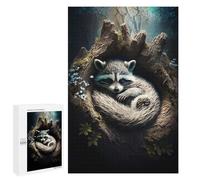 Puzzle Per Adolescenti 1000 PCS Sleeping Fox Puzzle Per Adulti Giochi Rilassanti Decorazione Murale Attività Divertenti A Casa 1000 PCS