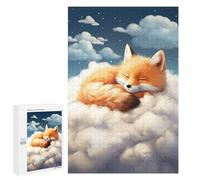 Puzzle Per Adolescenti 1000 PCS Sleeping Red Fox Puzzle Giocattolo Decorazione Da Parete Decorazione Per La Casa Regali Unici Di Compleanno E Natale 1000 PCS