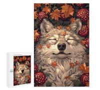 Puzzle Per Adolescenti 1000 PCS Sleeping Wolf in Autumn Puzzle Divertenti Da Assemblare, Modelli, Regali Unici Per Compleanno E Natale 1000 PCS