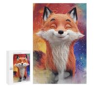 Puzzle Per Adolescenti 1000 PCS Smiling Cartoon Fox Mix 3D & Watercolor Puzzle Per Adolescenti Giocattoli Antistress Assemblaggio Di Modelli Regali Unici Per Compleanno E Natale 1000 PCS