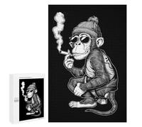 Puzzle Per Adolescenti 1000 PCS Smoker Monkey Puzzle Per Adulti Giochi Rilassanti Assemblaggio Di Modelli Interazione Genitore-figlio 1000 PCS