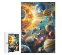 Puzzle Per Adolescenti 1000 PCS Space Exploration Planets & Stars Puzzle Per Adolescenti Vacanza in Casa Passatempo Per Compleanno, Natale Divertimento in Famiglia E Serata Giochi 1000 PCS