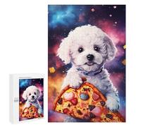 Puzzle Per Adolescenti 1000 PCS Space Pup with Cosmic Pizza Slice Puzzle Per Adolescenti Sfida Difficile Allena La Tua Mente E Le Tue Mani Rompicapo Giochi Per Famiglie 1000 PCS