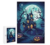 Puzzle Per Adolescenti 1000 PCS Spooky House Hallowen Puzzle Per Adulti Giochi Rilassanti Sfida Difficile Attività Divertenti A Casa 1000 PCS