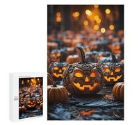 Puzzle Per Adolescenti 1000 PCS Spooky Jack-o-Lanterns Puzzle Per Adulti Giochi Rilassanti Assemblaggio Di Modelli Interazione Genitore-figlio 1000 PCS