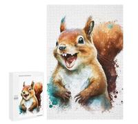 Puzzle Per Adolescenti 1000 PCS Squirrel Watercolor Puzzle Per Adolescenti Migliora La Memoria Difficile Da Completare Gioco Impegnativo Giocattoli 1000 PCS