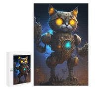 Puzzle Per Adolescenti 1000 PCS Steampunk Cat Robot Art Puzzle Giochi Rilassanti Decorazione Per La Casa Regali Unici Per Compleanno 1000 PCS