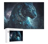 Puzzle Per Adolescenti 1000 PCS Steampunk Leopard in Space Puzzle Per Adulti Gioco Rompicapo Difficile Difficile Unico Compleanno E Regali 1000 PCS
