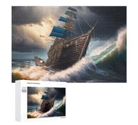 Puzzle Per Adolescenti 1000 PCS Stormy Seas Sailing Adventure Puzzle, Gioco Rompicapo, Regalo Di Compleanno, Attività Divertenti Da Fare A Casa, 1000 PCS