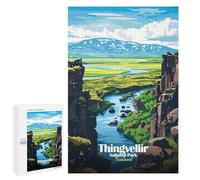 Puzzle Per Adolescenti 1000 PCS Thingvellir National Park Iceland Illustration Puzzle Per Adolescenti Giochi Rilassanti Assemblaggio Di Modelli Regali Unici Per Compleanno E Natale 1000 PCS