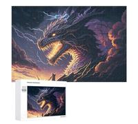 Puzzle Per Adolescenti 1000 PCS Thunder Dragon Artwork Puzzle, Gioco Rompicapo, Regalo Di Compleanno, Attività Divertenti Da Fare A Casa, 1000 PCS