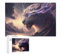 Puzzle Per Adolescenti 1000 PCS Thundering Tiger Epic Fantasy Artwork -1 Puzzle Per Adulti Giochi Rilassanti Decorazione Da Parete Ottimo Regalo Per I Giocatori 1000 PCS