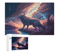 Puzzle Per Adolescenti 1000 PCS Thundering Wolf Nature's Symphony Puzzle Per Adulti Giochi Rilassanti Decorazione Da Parete Ottimo Regalo Per I Giocatori 1000 PCS