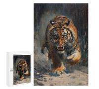 Puzzle Per Adolescenti 1000 PCS Tiger Angry Scary Hungry Puzzle Per Adolescenti Analisi E Logica Difficile E Stimolante Ottimo Regalo Per I Giocatori 1000 PCS