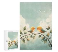 Puzzle Per Adolescenti 1000 PCS Two Birds on A Branch Puzzle Per Adulti Giochi Rilassanti Gara Di Velocità Manuale Sfida Da Completare 1000 PCS