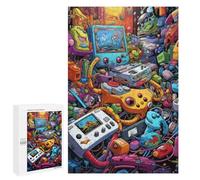 Puzzle Per Adolescenti 1000 PCS Vibrant Retro Gaming Devices Puzzle, Gioco Rompicapo, Regalo Di Compleanno, Attività Divertenti Da Fare A Casa, 1000 PCS