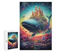 Puzzle Per Adolescenti 1000 PCS Whale Castle Fantasy Puzzle, Gioco Rompicapo, Regalo Di Compleanno, Attività Divertenti Da Fare A Casa, 1000 PCS