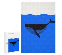 Puzzle Per Adolescenti 1000 PCS Whale Silhouette Puzzle Per Adulti Gioco Rompicapo Assemblaggio Di Modelli Interazione Genitore-figlio 1000 PCS