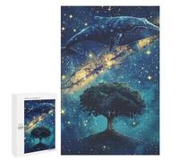 Puzzle Per Adolescenti 1000 PCS Whale Tree Galaxy Art Print-2 Puzzle Per Adulti Assemblaggio Di Modelli Attività Divertenti A Casa Giochi Stimolanti Giocattoli 1000 PCS
