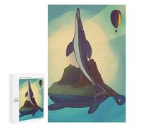 Puzzle Per Adolescenti 1000 PCS Whale, Turtle, And Island Puzzle Per Adulti Gioco Rompicapo Assemblaggio Di Modelli Interazione Genitore-figlio 1000 PCS